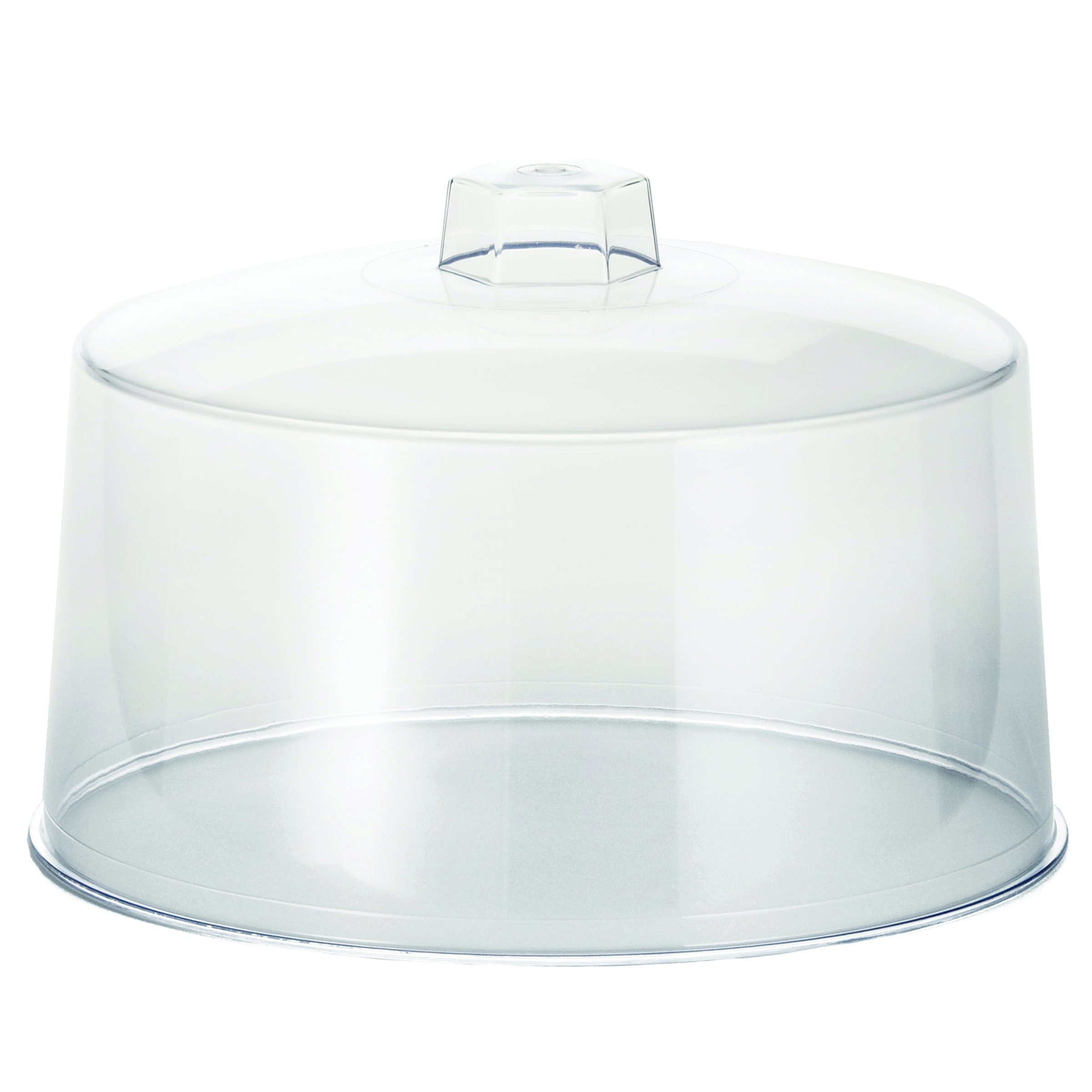 TablecraftProducts 421 Plastic Handle Cake Cover, 7.5" Height, 12" Width, 12" Length