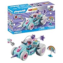 PLAYMOBIL Funstars 71635 Racing Unicorn, kart con motore pull-back, set di gioco dinamico per corse emozionanti, giocattolo per bambini dai 4 anni in su, Unicorno sfrecciante