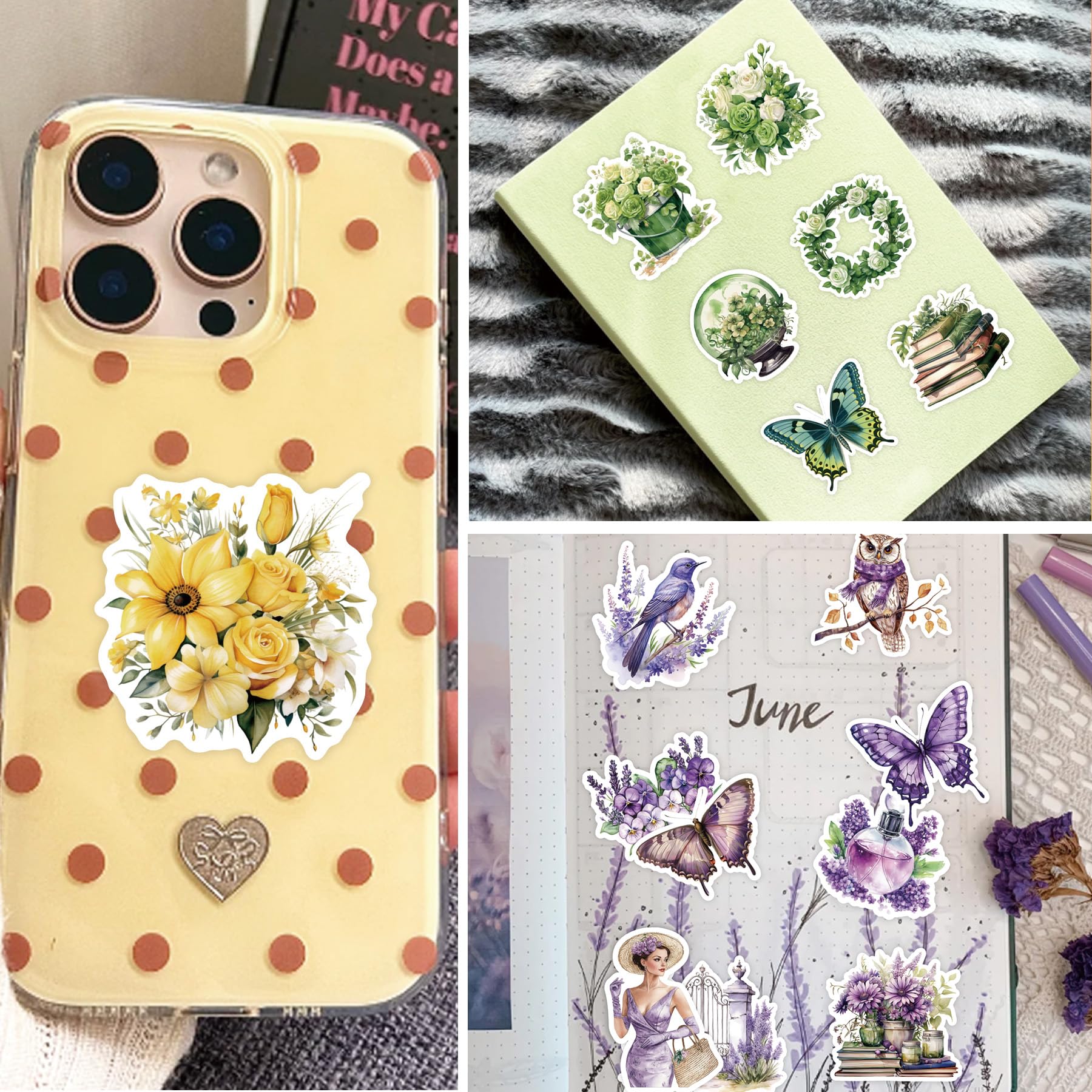PRSTINCOL 400 Stück Aquarell-Stil-Aufkleber, ästhetische Vintage-Motivations- und inspirierende Aufkleber für Erwachsene, Teenager, Laptops, Wasserflaschen. Niedlicher Aufkleber für Tagebücher