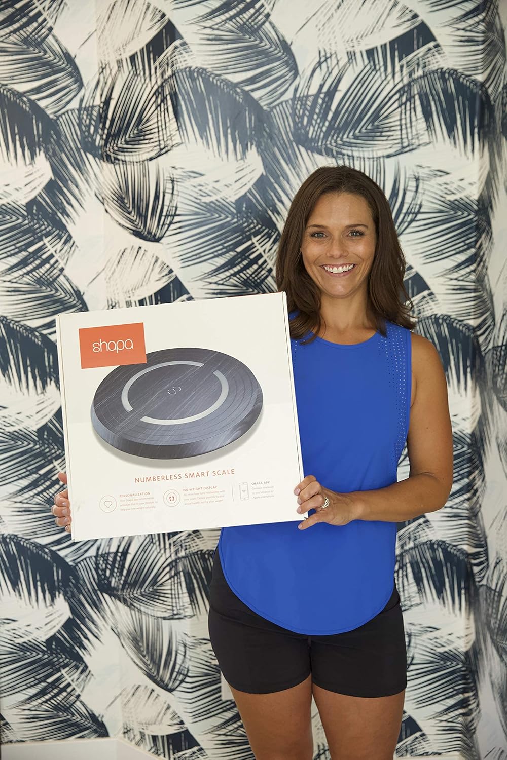 Shapa Numberless Smart Weight Loss Scale - Smart Scale for Weight Loss, Patented 5-Color Feedback System, Body Composition & Health Monitor Bluetooth App, Stressless Approach to a Lifetime of Progress