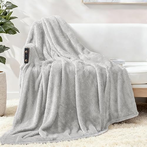 Exclusivo Mezcla Manta de forro polar afelpada, mullida, muy suave, esponjosa y cálida, para sofá, cama, adecuada para todas las estaciones (50 x 70