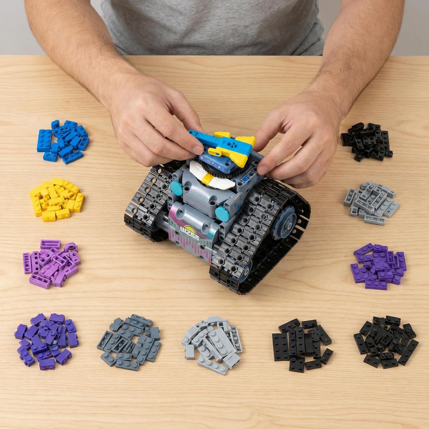 STEM Toys for Boys 8-12, 3-in-1 Remote Control Bulldozer & Robotech Toys, 519 PCS Science Kit with App & RC, Educational Gifts for 12 Year Old Boy