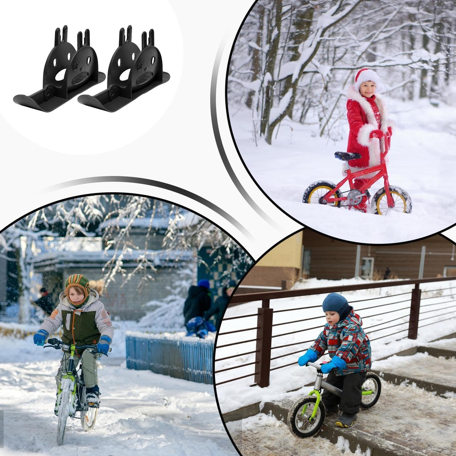 Narty wózka, 1 para sanek bez pedałów, adapter do wózka golfowego, spacerowicza, szlaku, codziennych spacerów, ulic, ścieżek, rowerzystów, dziewcząt i chłopców