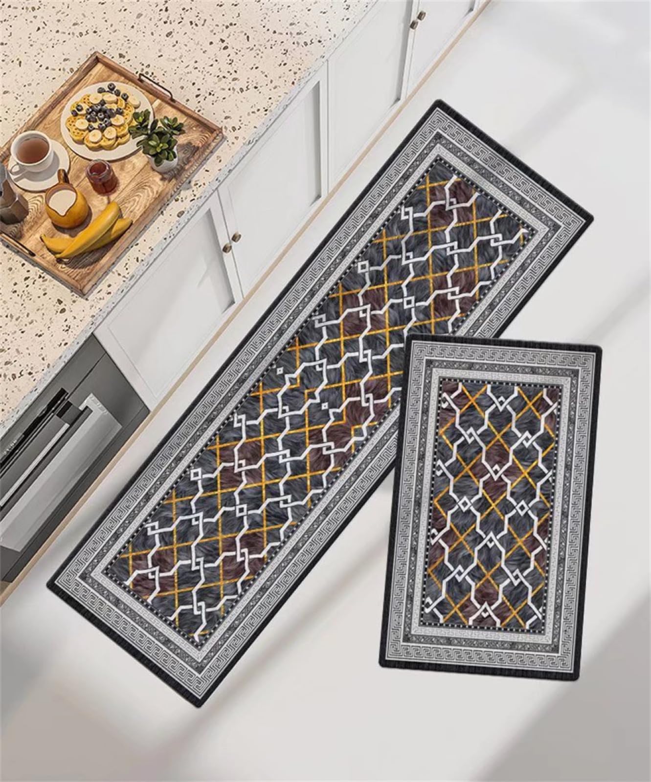 Tapis de cuisine antidérapant et lavable 60x90cm absorbant huile