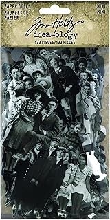 Tim Holtz - Advantus Idea-Ology Paper Dolls Die-Cuts 133/Pkg-Mini Art Craft, Black