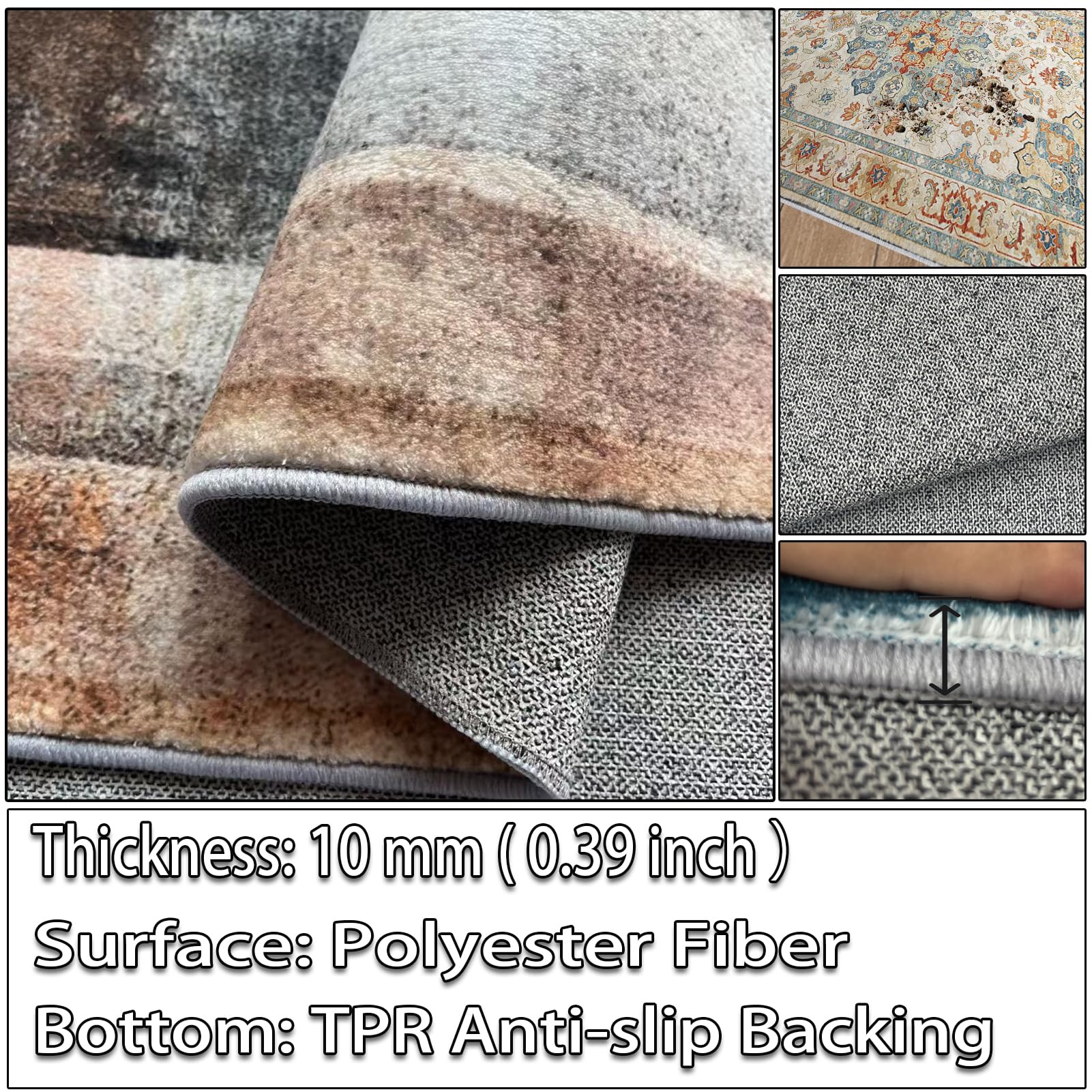 Alfombra Escritorio Suelo Antideslizante Alfombrilla Silla Gaming Oficina Protectors Suelo Silla Ruedas Silla de Ordenador Alfombras para Sillas, Alfombrilla Protectora para Suelos 110 x 170 cm