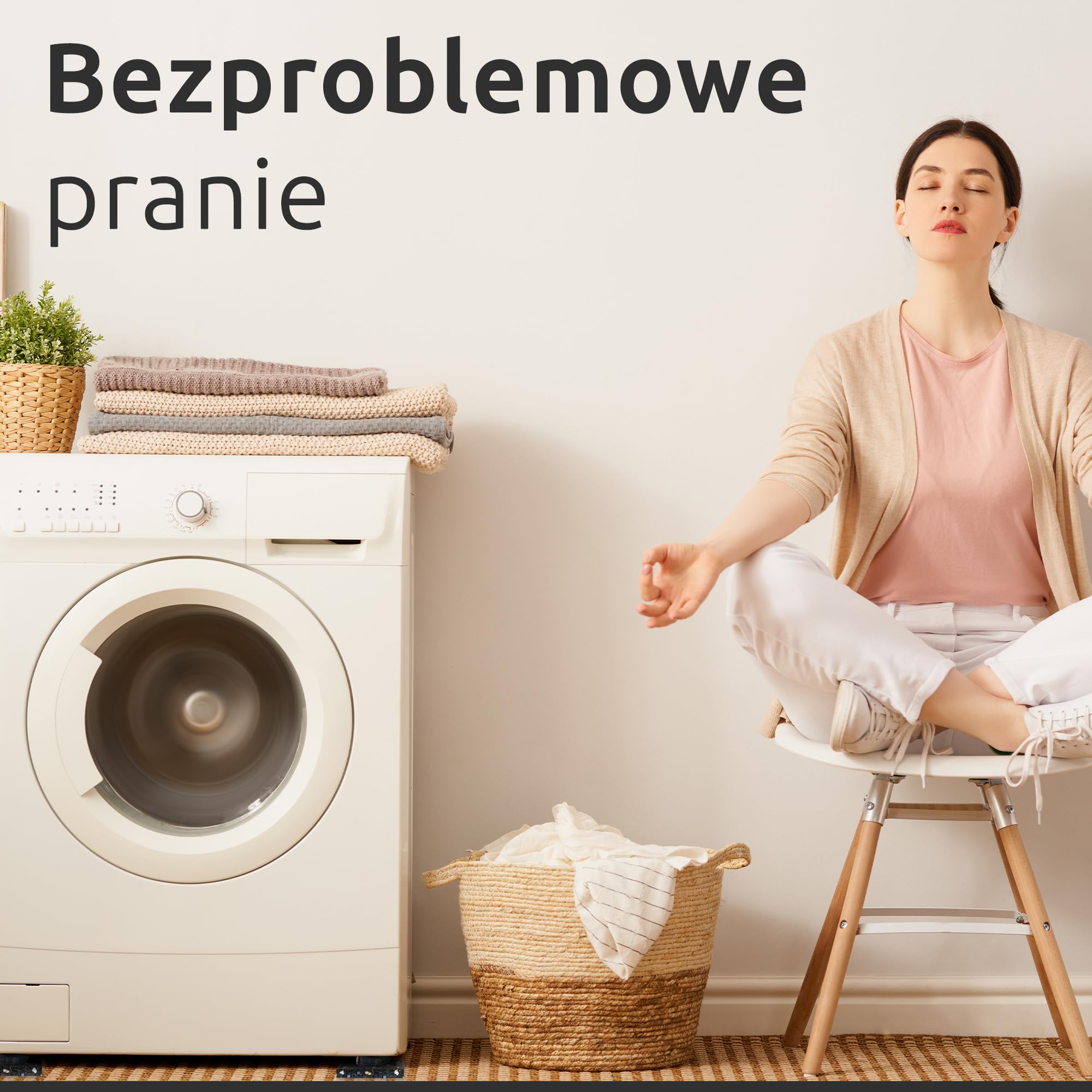 ECENCE 4x Podkładki antywibracyjne zestaw do pralki, tłumienie i izolacja akustyczna suszarki, tłumienie antywibracyjne, podkładki pod nóżki, maty antypoślizgowe 10x10x1.5cm czarny
