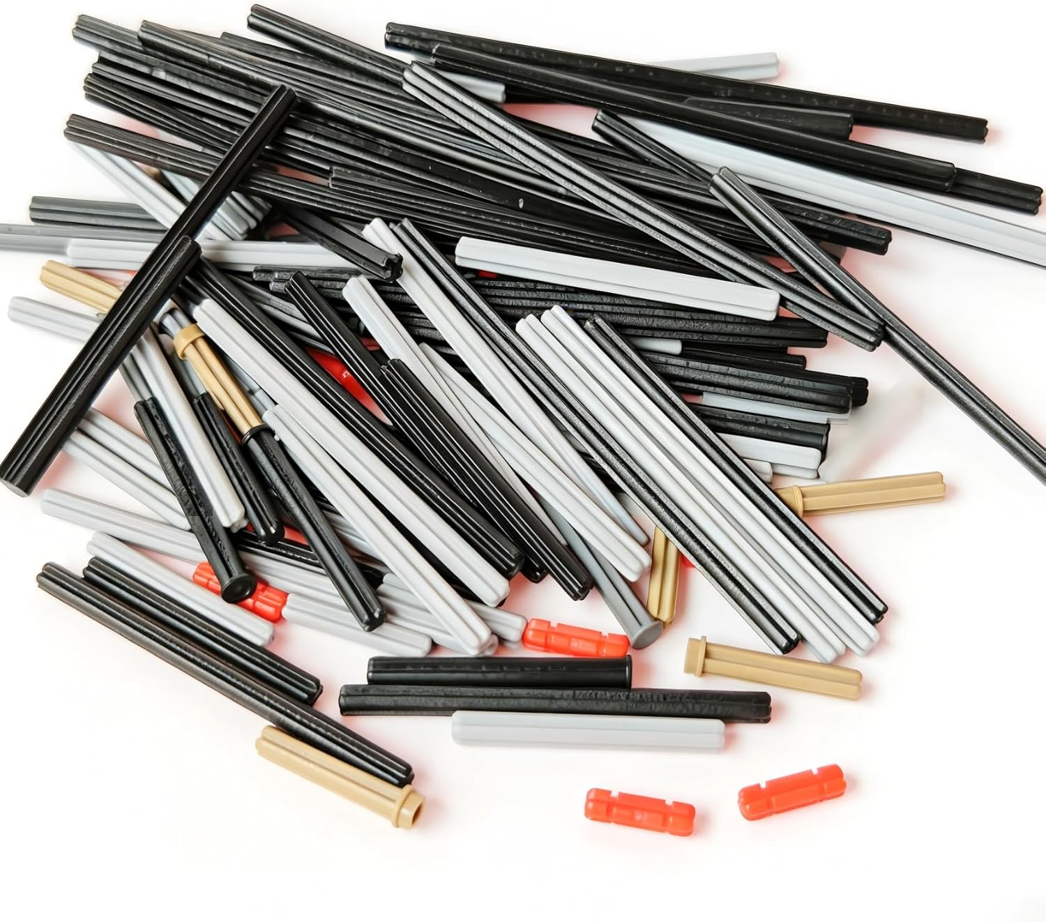 120Pcs Axle Rods Assortment Pack, 15 Size Classic Building Blocks Axle Connectors Building Blocks Accessories, Compatible with Lego Parts and Pieces