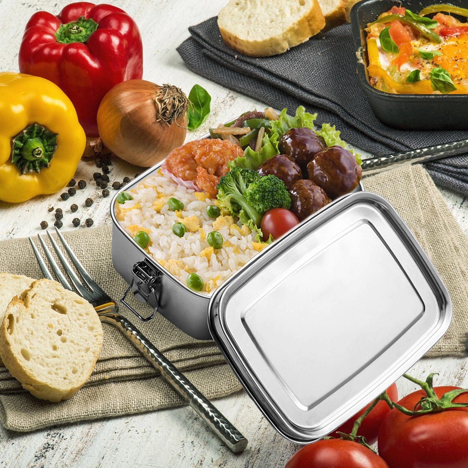 Amazon｜ステンレス製お弁当箱、ランチボックス、ステンレス製キッズ
