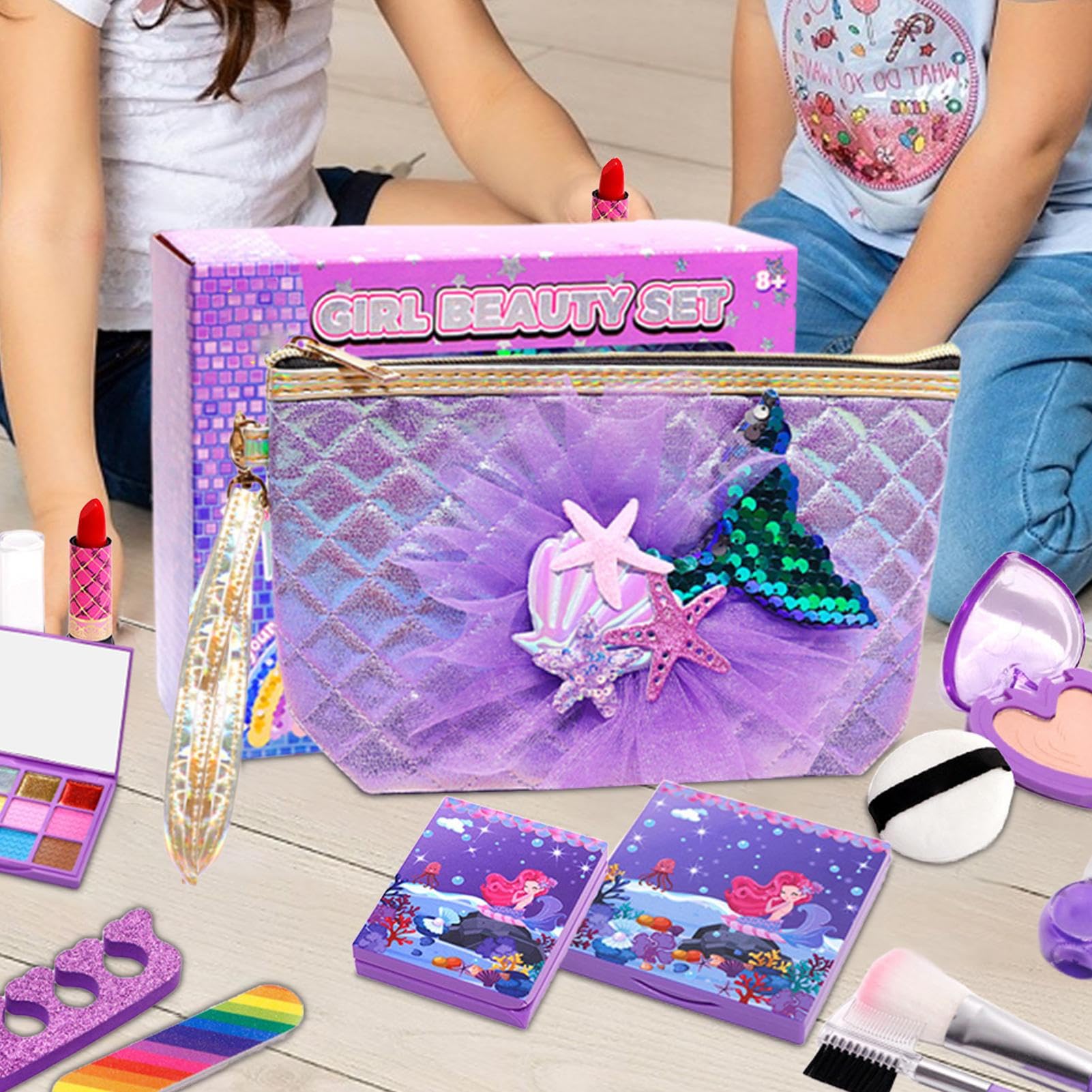 Kit de Maquillaje para Niños Maquillaje Lavable Juego De Imitación