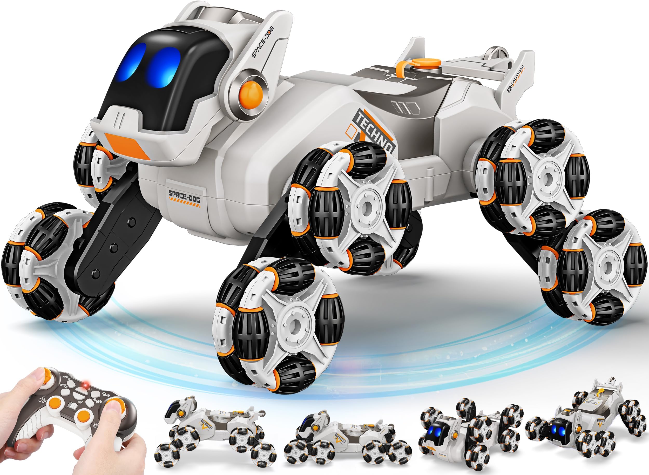 Sponsored Ad – RC Stunt Car Toys for Kids, Remote Control Stunt Robot Dog, 2.4GHz 360° Rotating Changeable Robot Dog with Spray, Music & Light Functions for Kids Children 6-14 Years Boys Girls Birthday Gifts