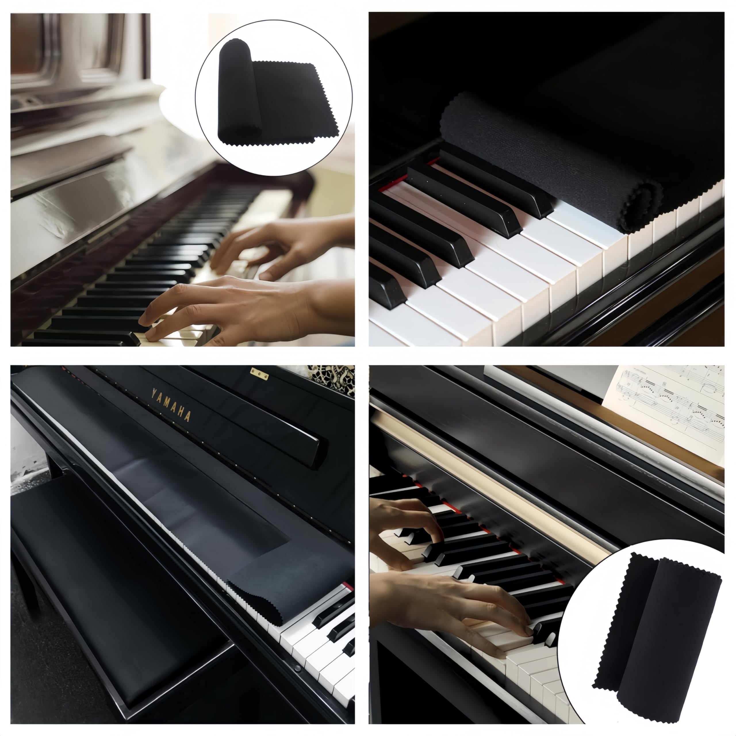Panno Tastiera, Tastiera Pianoforte Copritastiera Antipolvere Panno Per Copritasti Per 88 Tasti Tastiera Elettrica Per Pianoforte Digitale Acustico Copertura Antipolvere (125 x 15 cm)