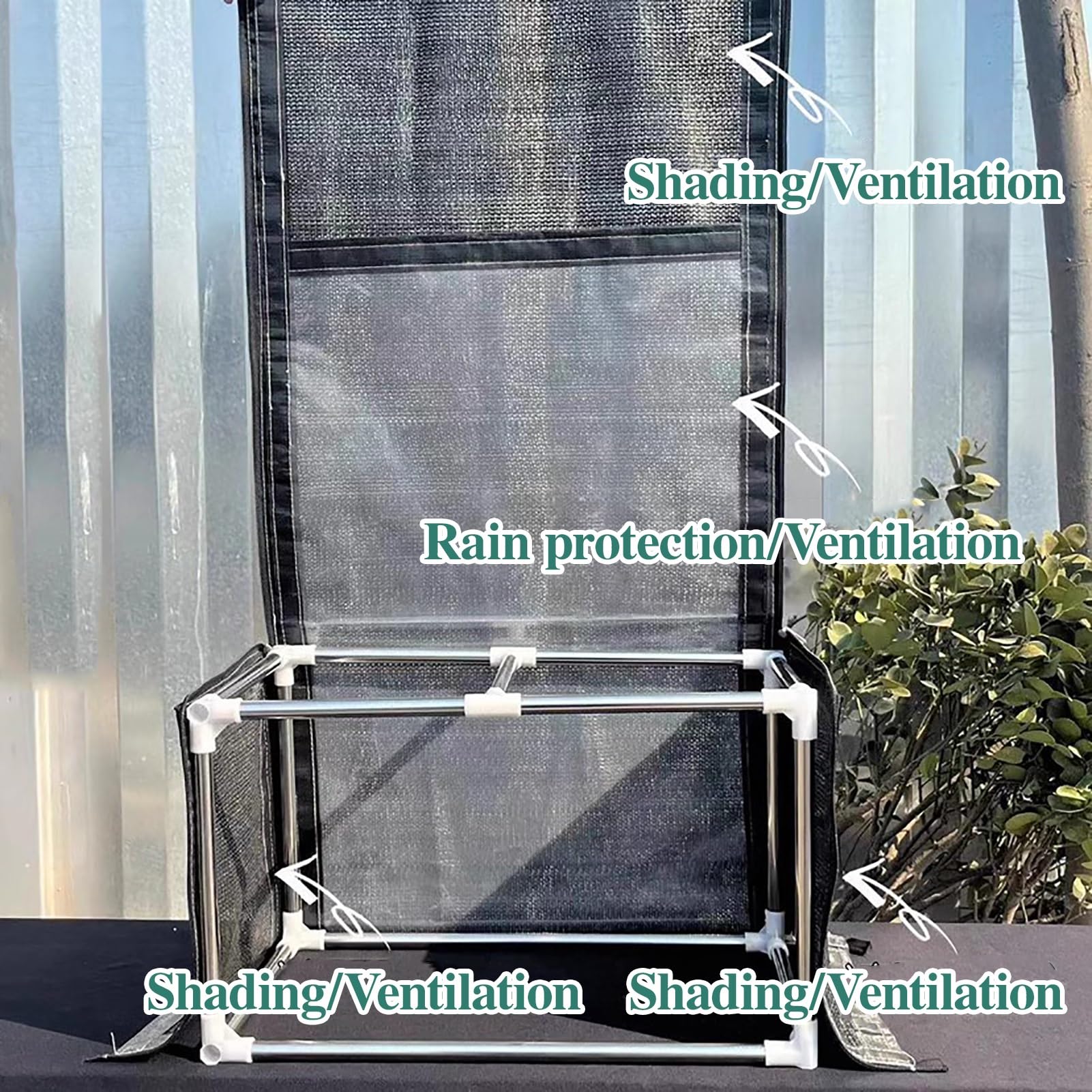 Rete Anti Insetti Tende da Giardino per La Protezione Delle Piante dal Sole, Gabbia per Colture con Cerniera per Orto Rialzato, Rete di Copertura per Cespugli di Mirtilli, Protezione per Fiori(LxWxH 8