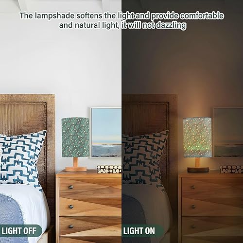 Miniatura 5 de Bedside Lamp Led Desk Lamp Classic Blue Flower Modern Green Night Light for Nursery Room lampara de mesa para