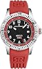 Mens Air Speed Black Dial Red Rubber Strap Automatic Watch 16070.4736
