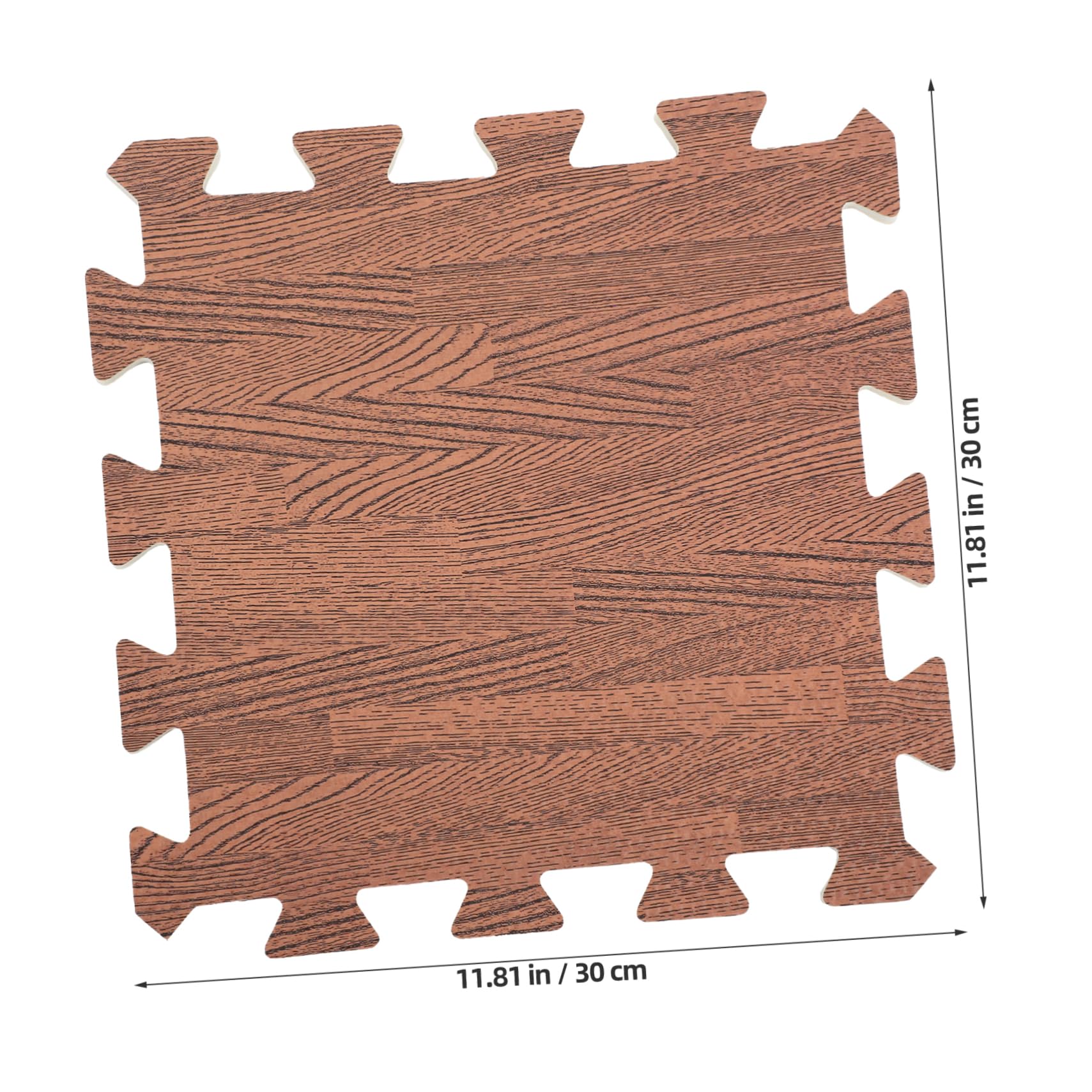 Yardwe Wood Grain Puzzle Floor Mat Non-Skid Waterproof for Home Kitchen Gym
