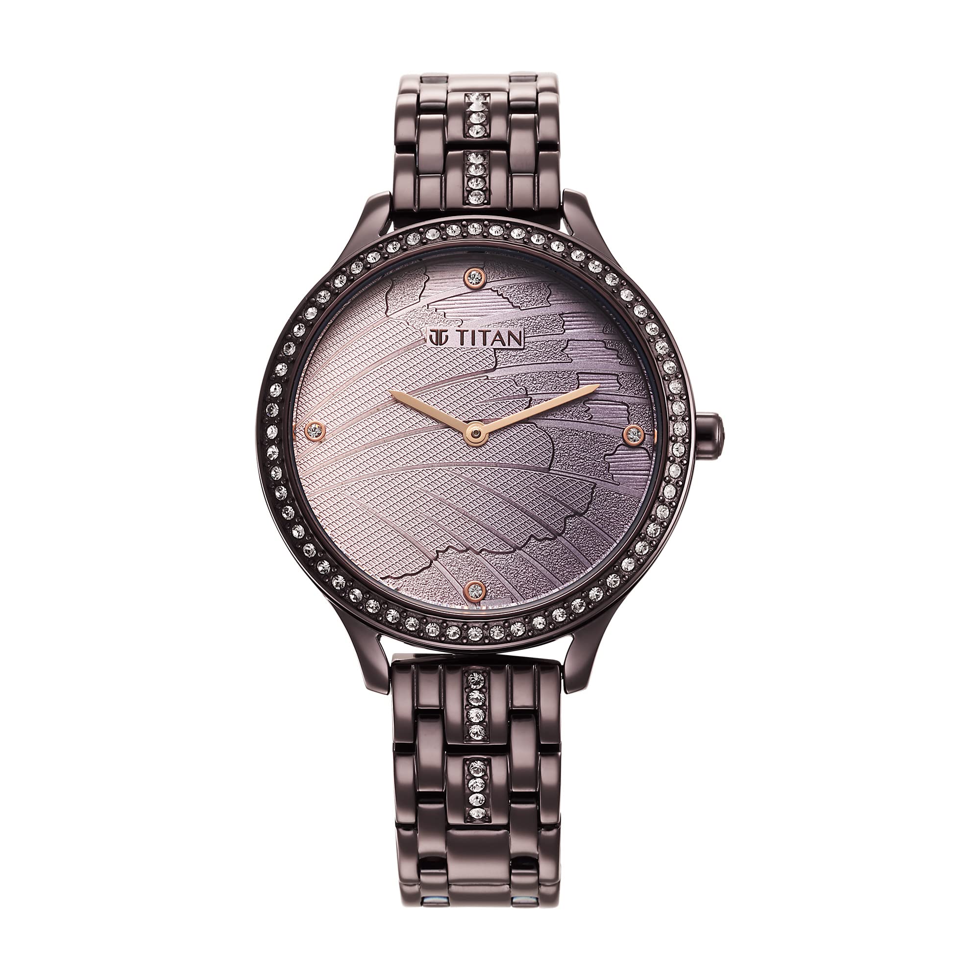 Titan Glitz Purple Dial Analog Stainless Steel Strap Watch for Women-NS95209QM01 (B0BQ74ZJR5) Amazon Price History, Amazon Price Tracker