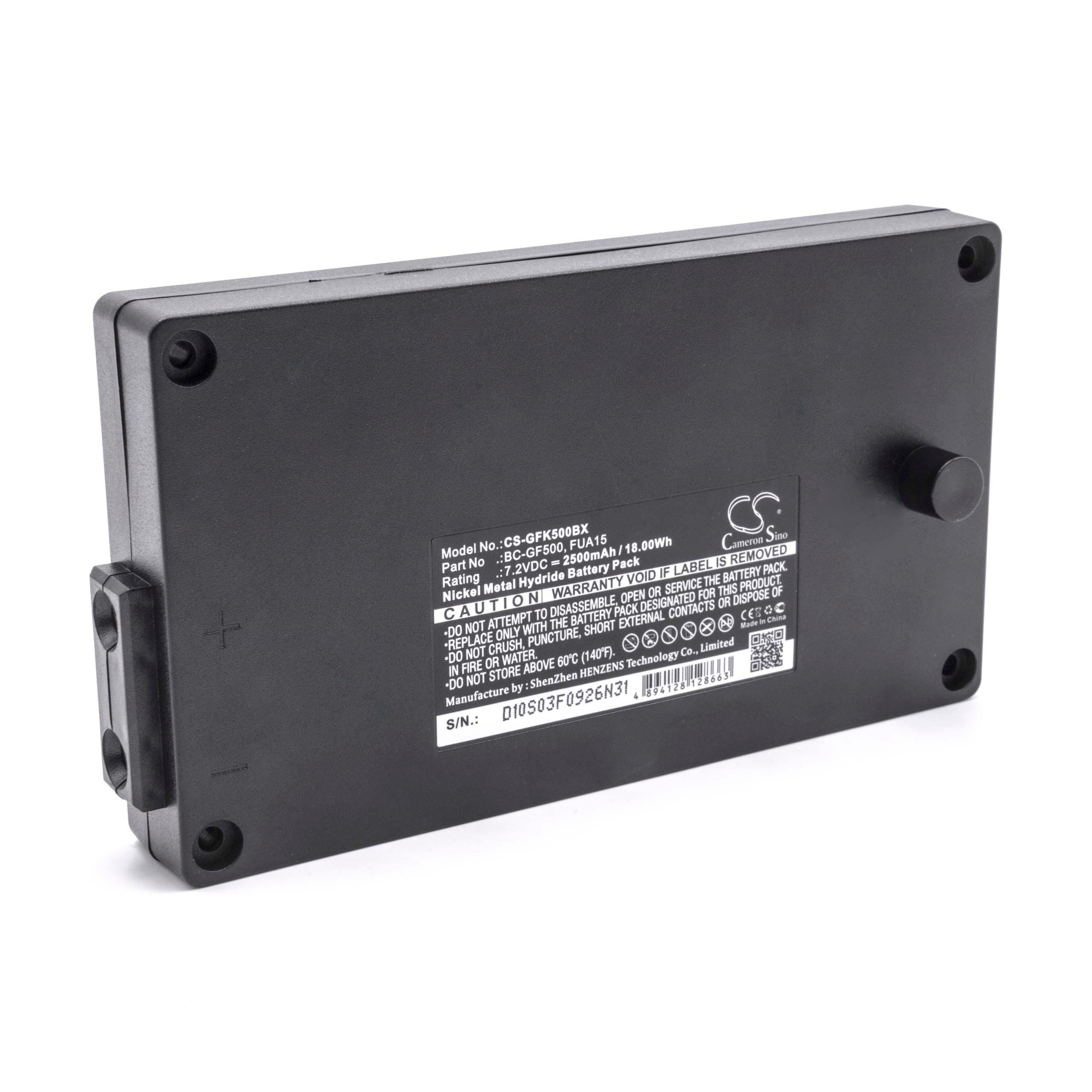 vhbw Batterie NiMH 2500mAh (7.2V) Noire pour télécommande de Grue Remote Control comme Gross Funk 100-001-885
