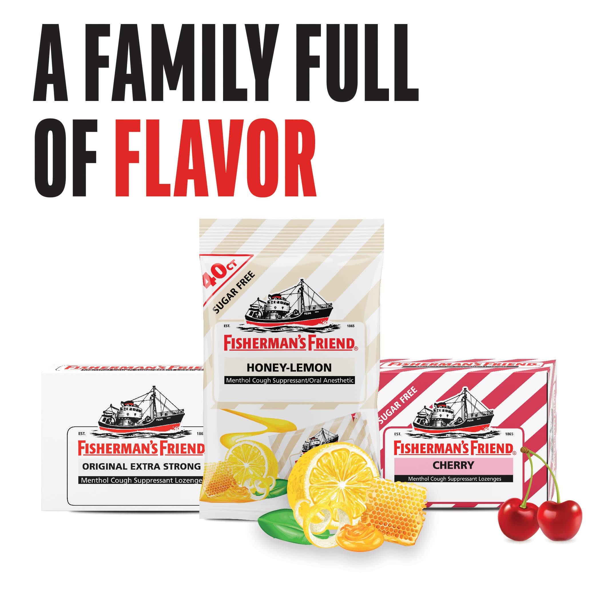 Buy Fisherman's Friend Cough Drops, Sugar Free HoneyLemon Cough Suppressant and Sore Throat