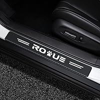 Vista 3 de MAXDOOL 4 piezas de calcomanías reflectantes de fibra de carbono 4D para proteger del umbral de la puerta del automóvil, accesorios para pícaro Rojo