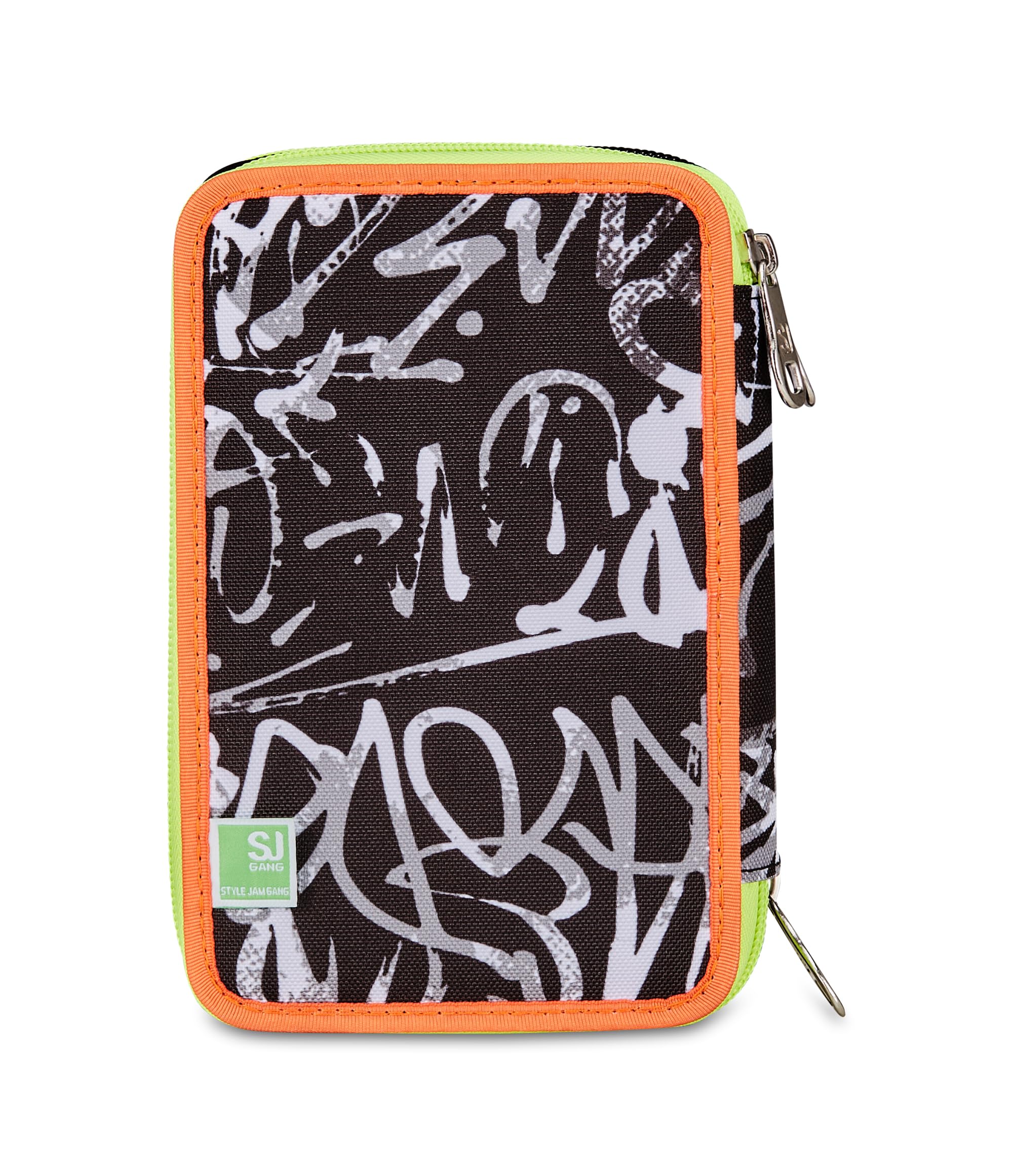 SJ GANG STYLE JAM GANG Federmäppchen, Mäppchen, Mehrfarbig, Federtasche für Schreibwaren, Etui mit Stiften, Kugelschreiber, & mehr, 3 Fächer, Mädchen & Jungen, Schule - Grundschule, Mehrfarbig