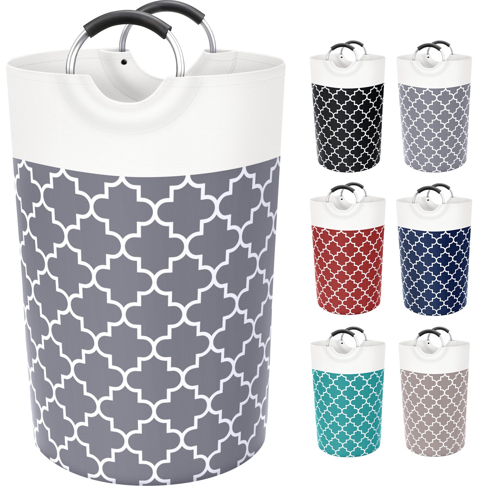 Large Laundry Basket Laundry Hamper Bag Washing Bin Clothes Bag Collapsible Tall with Handles Waterproof Travel Bathroom College