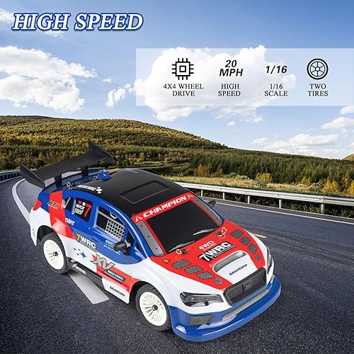 Miniatura 2 de Coche de control remoto a escala 116 RC Racing Drift Car 30+MPH 4X4 Off-Road Truck RC Coches de alta velocidad RC Buggy Vehículo eléctrico a escala