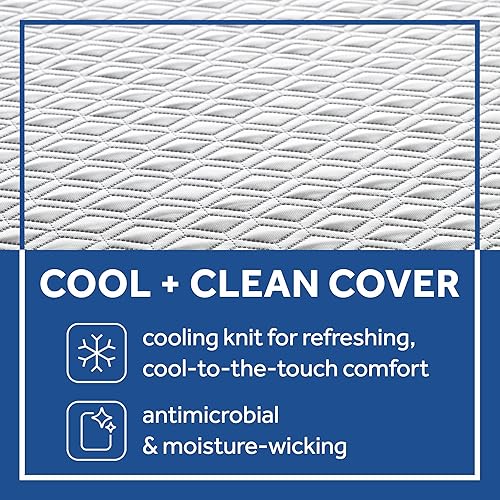 Miniatura 4 de Sealy Cool & Clean - Cama de espuma viscoelástica de 8 pulgadas, tamaño individual XL, color blanco