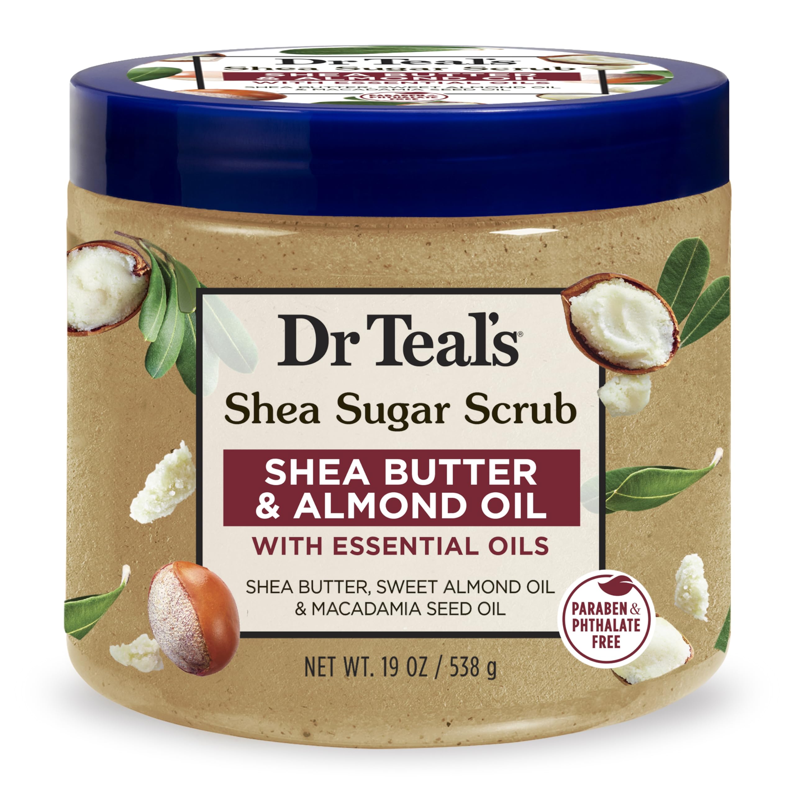 DR TEAL'S SHEA SUGAR BODY SCRUB SHEA BUTTER & ALMOND OIL 538G
