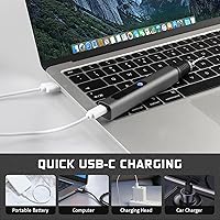 Vista 8 de Kit de Bolígrafo de Grabado Recargable Inalámbrico Grabador con 33 Puntas, 10 Plantillas, Mini Máquinas de Grabado Eléctrico DIY Herramienta