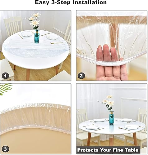 Miniatura 4 de Rally Home Goods - Manteles redondos de franela de PVC con refuerzo