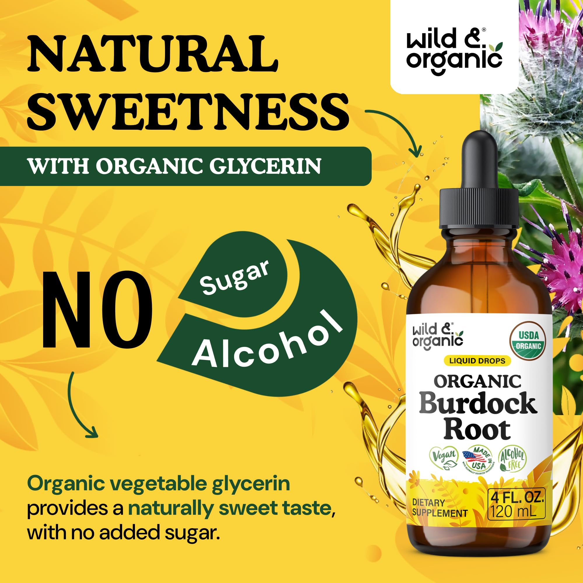 USDA Organic Burdock Root Tincture - Antioxidant & Detox Support - 4 oz — Amazon image 6