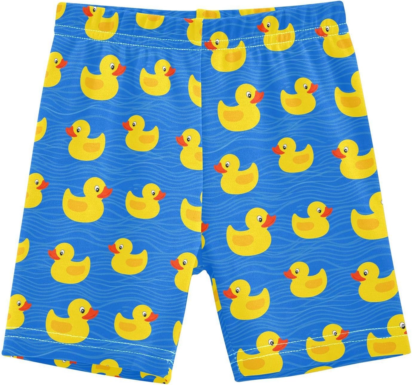 Yellow Duck Blue Girls Bike Shorts Toddler Soft Cotton Under Dress Dance Shorts