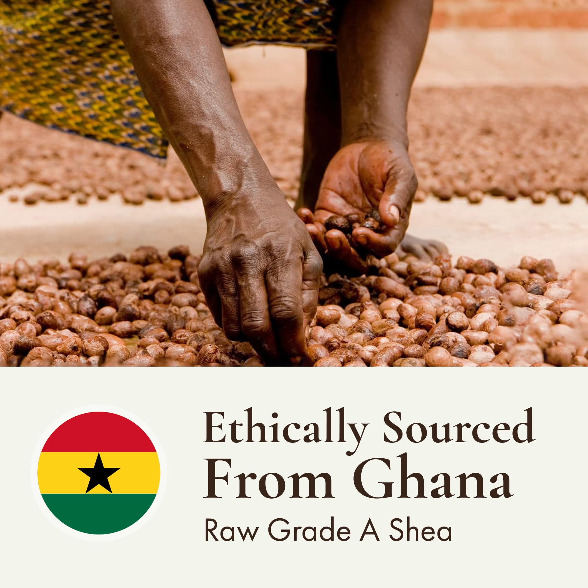 SAAQIN Raw Unrefined Ivory Shea Butter Grade A from Ghana, 80 Ounce