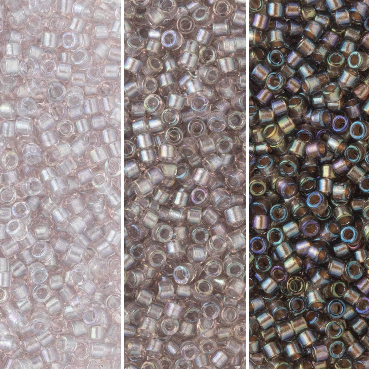 Amazon.com: Miyuki Delica Seed Beads Bundle: Size 11/0, Gray Inside ...