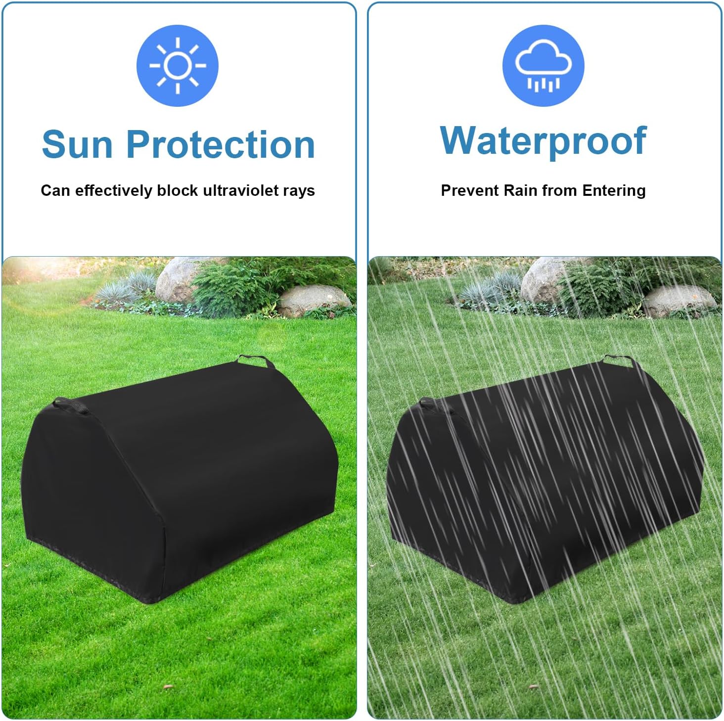Kids Sandbox Cover for Little Tikes Dirt Diggers Excavator Sandbox, PU Coating Water-Proof Sun-Protection 600D Oxford Fabric Outdoor Cover with Drawstring Handle Included Storage Bag