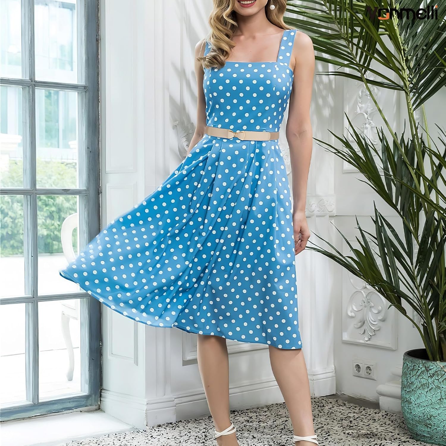 VONMELLI Womens Skinny Elastic Belt Stretchy Bow Belt for Women Dresses Thin Waist Ladies Belts - Image 5