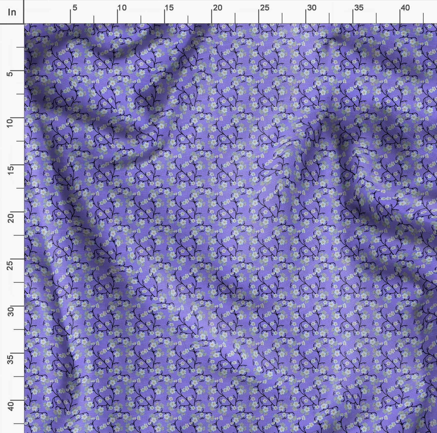 Soimoi Japan Crepe Purple Fabric - By The Yard - 42 Inch