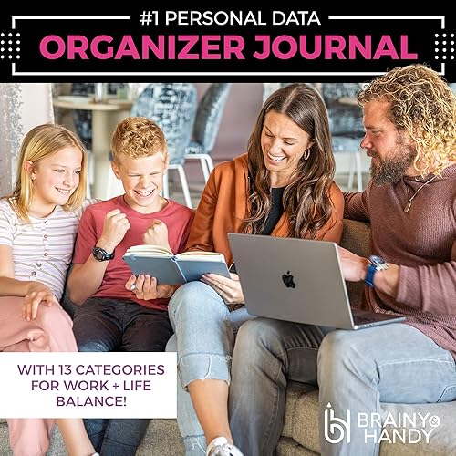 Miniatura 7 de BRAINY&HANDY Cuaderno organizador de información personal  Tu libro de información segura esencial  Captura, organiza y accede rápidamente a