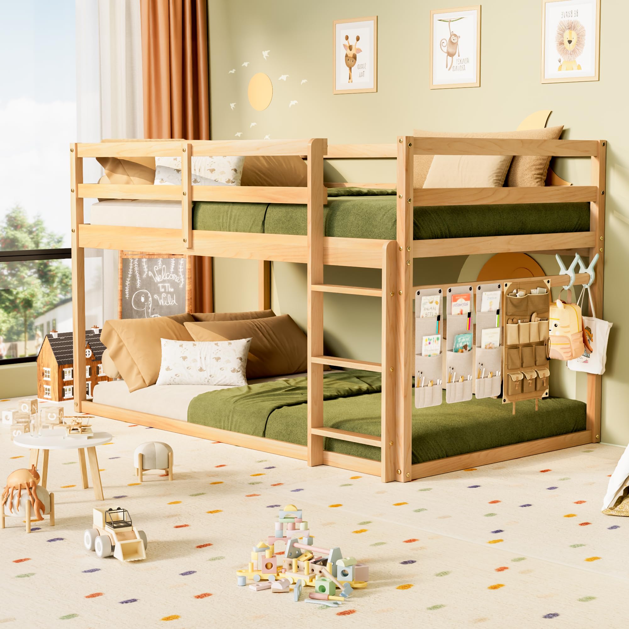 TOLEAD Low Wooden Bunk