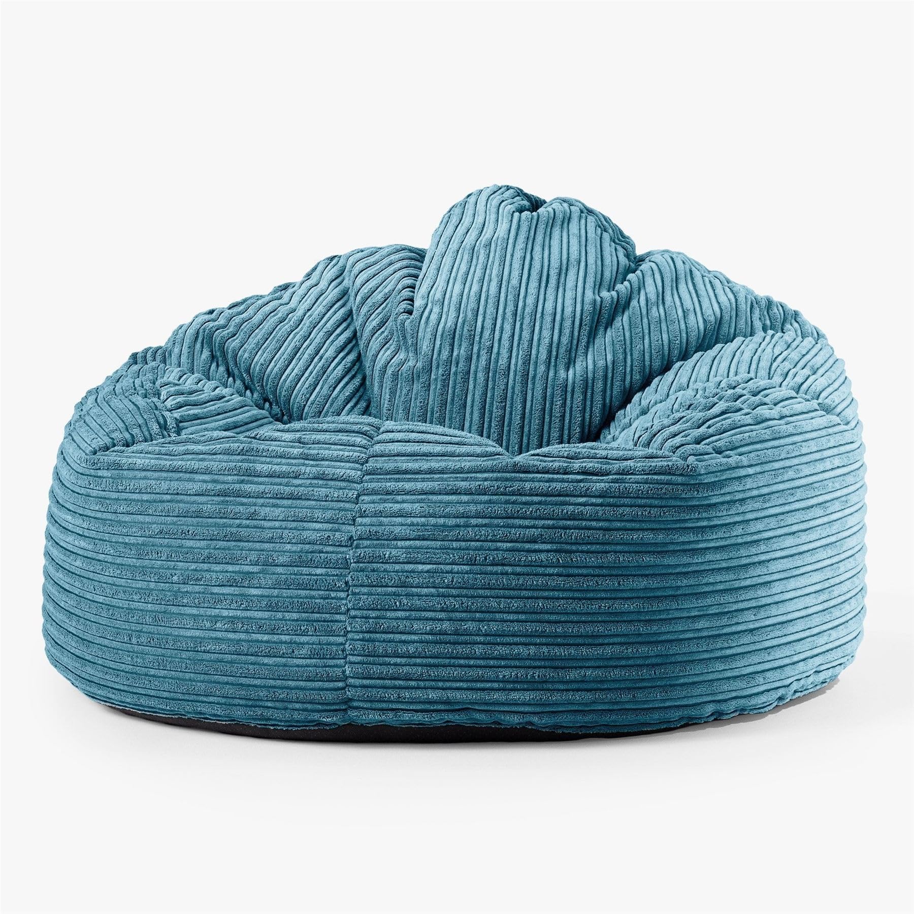 Archi Cord Bean Bag Chair for Teens and Adults - Aegean Blue - Living Room Beanbags Mini Mammoth UK