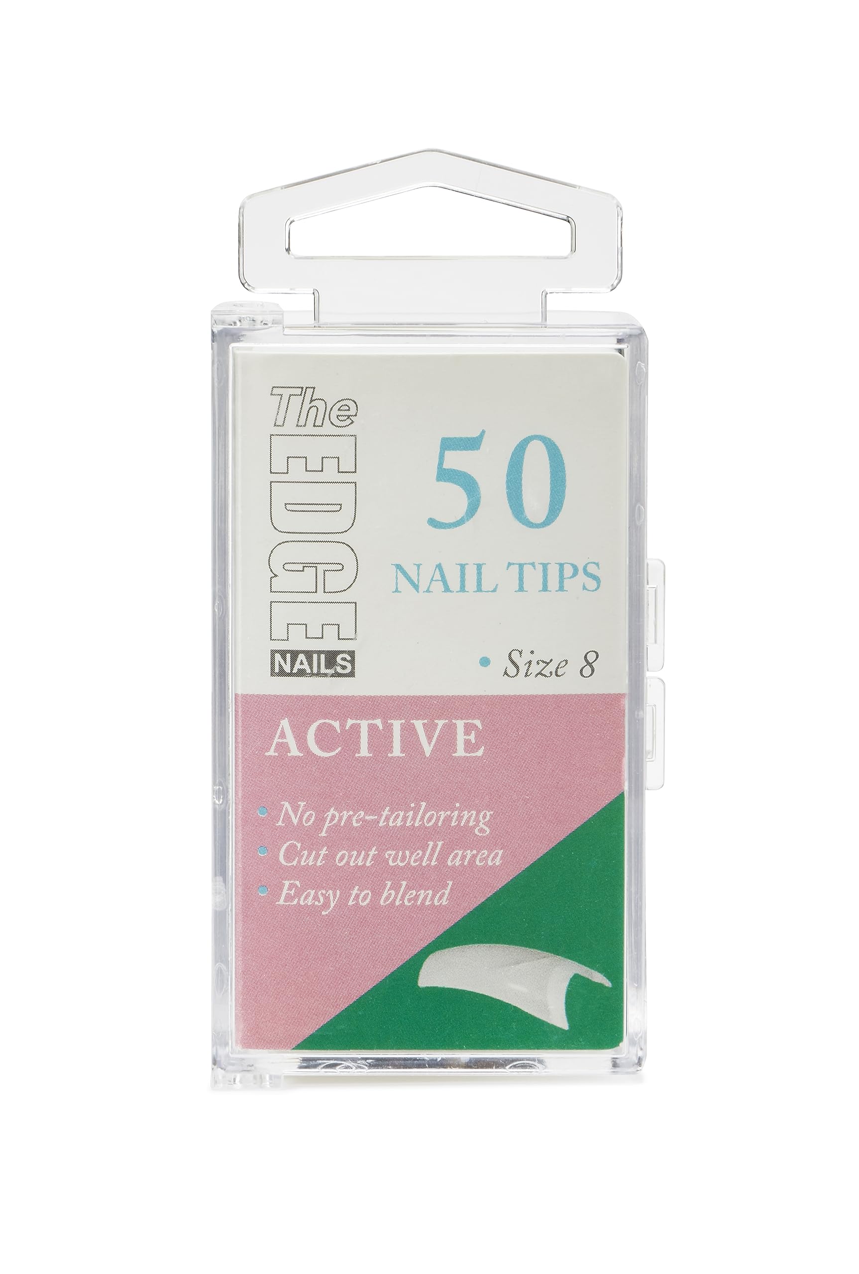THE EDGE Active Nail Tips Size 8 (50 pack) - Strong Nail Tips