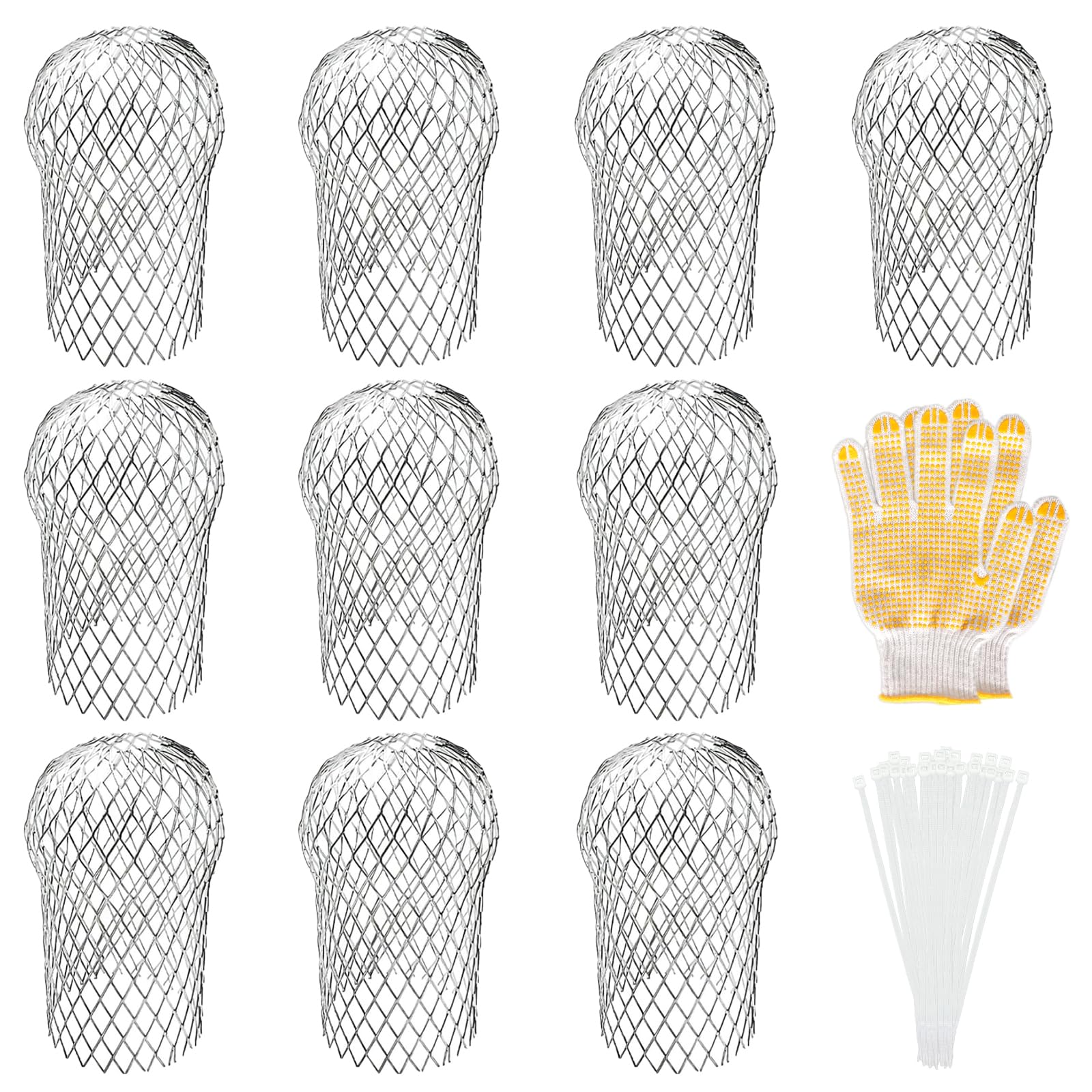 Photo 1 of 10 Pack Downspouts Gutter Guard Aluminum Filter Strainer Expandable Gutter Downspout Guards Gutter Downspout Protectors for Preventing Blockage from Leaves, Debris