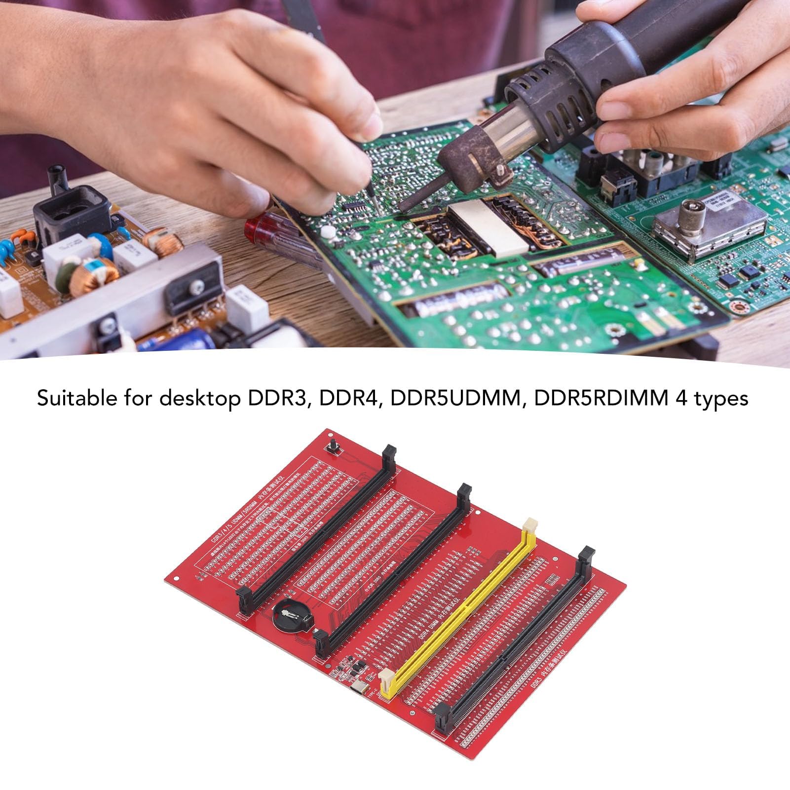 Probador de Memoria RAM DDR3 DDR4 DDR5 4 en 1 Analizador de Diagnóstico para Tarjetas en Computadoras de Escritorio y Servidores