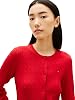 Cárdigan de punto de cable de cuello redondo de manga larga con botones para mujer Tommy Hilfiger 3