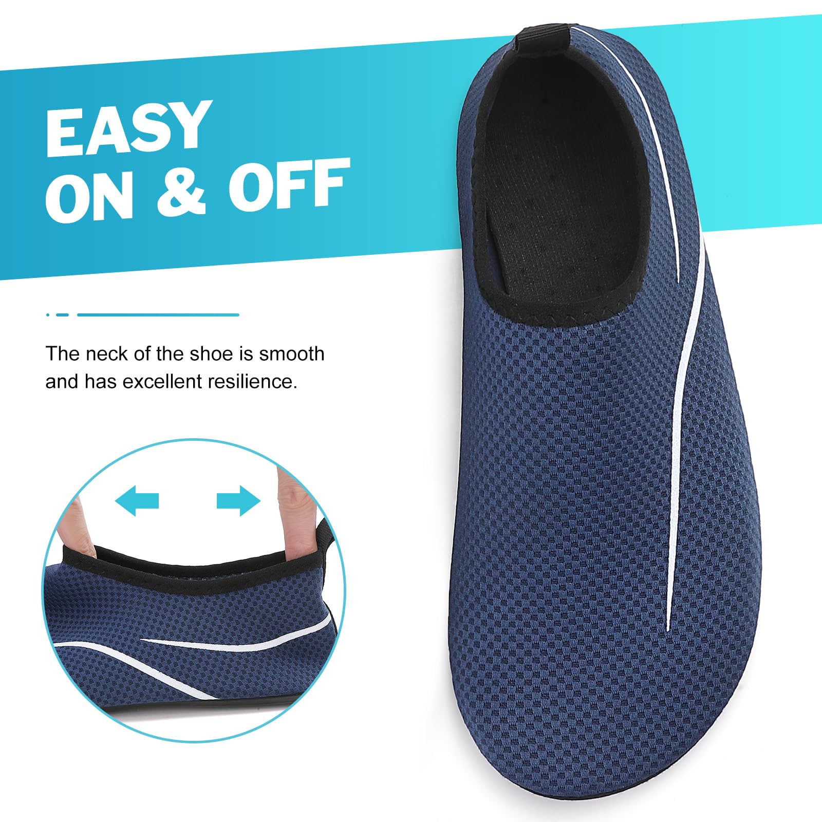 RUOMU Scarpe da Scoglio Donna Uomo da Immersione Scarpette da Surf Water Shoes Barefoot per Bagno Spiaggia Mare Snorkel Yoga, Gr.34-47