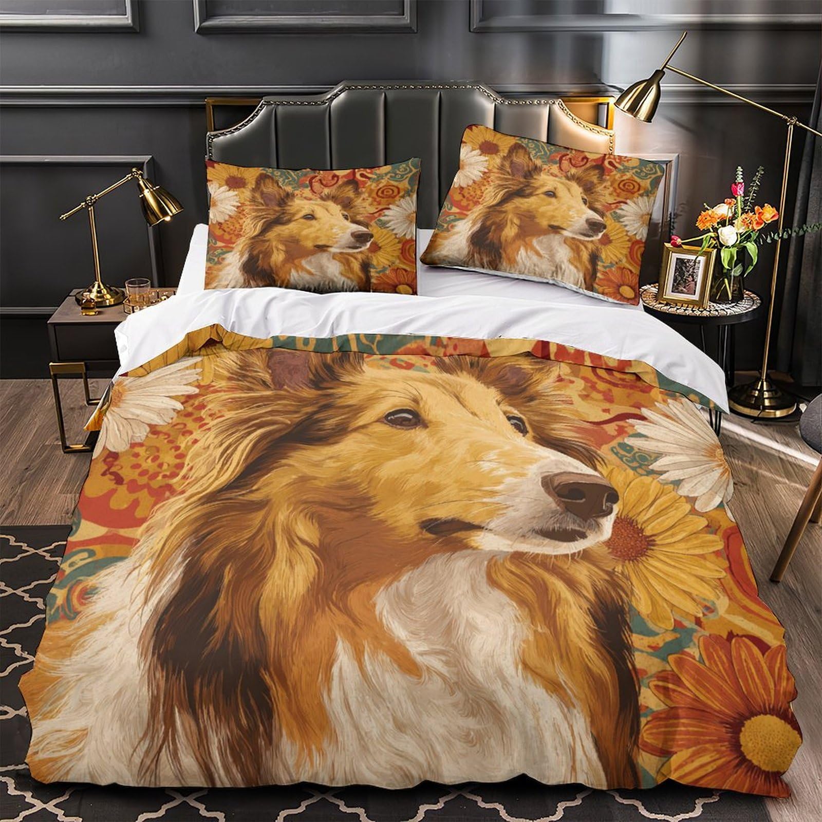 Parure de lit microfibre hypoallergique housse de couette double 200x200