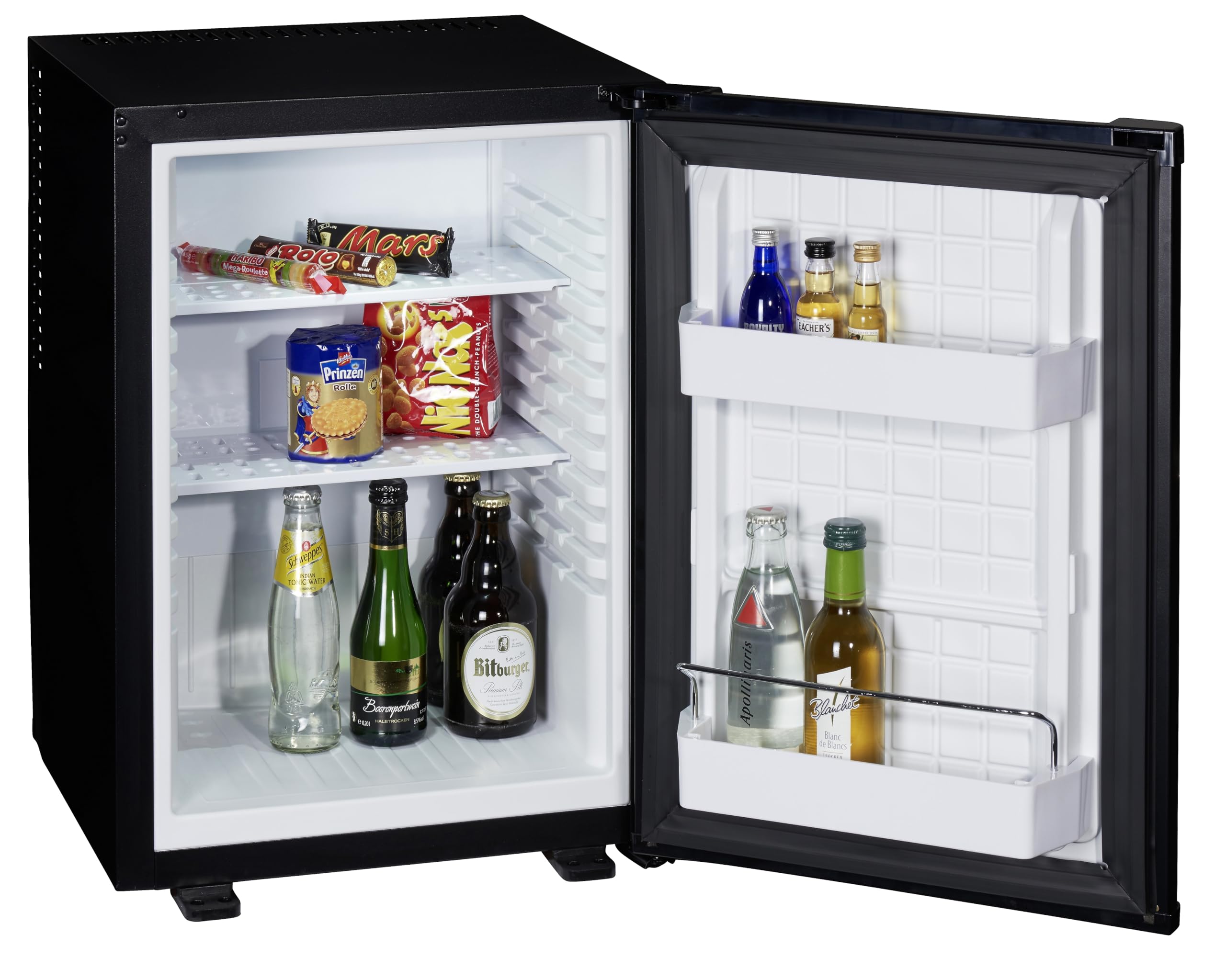 PKM MC40E Mini-Kühlschrank | Semi-Konduktor-Kühlschrank | 56x40cm | 34 Liter Kühlen | 22dB | 77kWh | LED-Beleuchtung