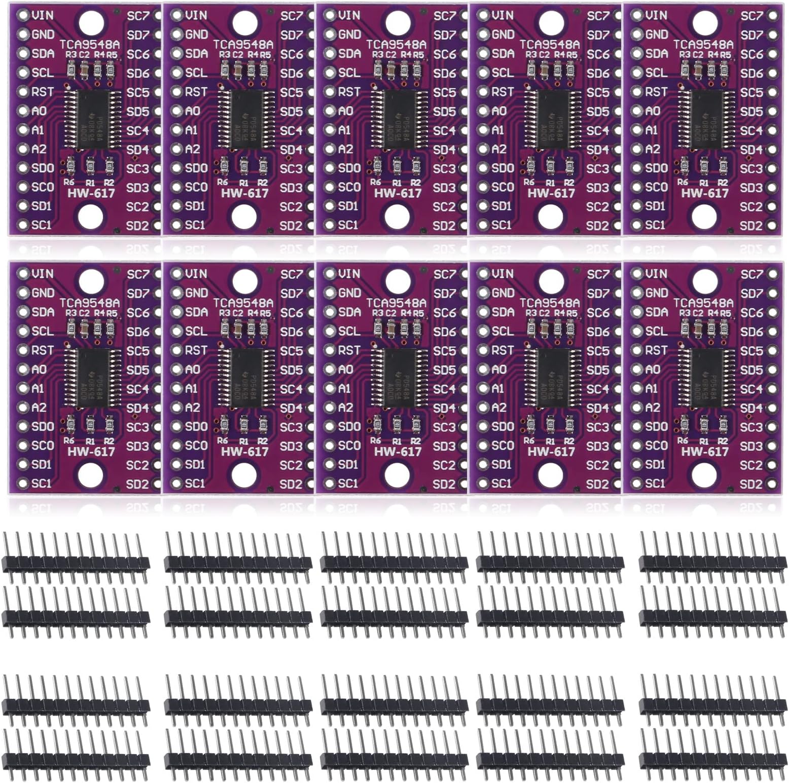 Aobao 10pcs TCA9548A I2C IIC Multiplexer Breakout Board 8 Channel Expansion Board for Arduino