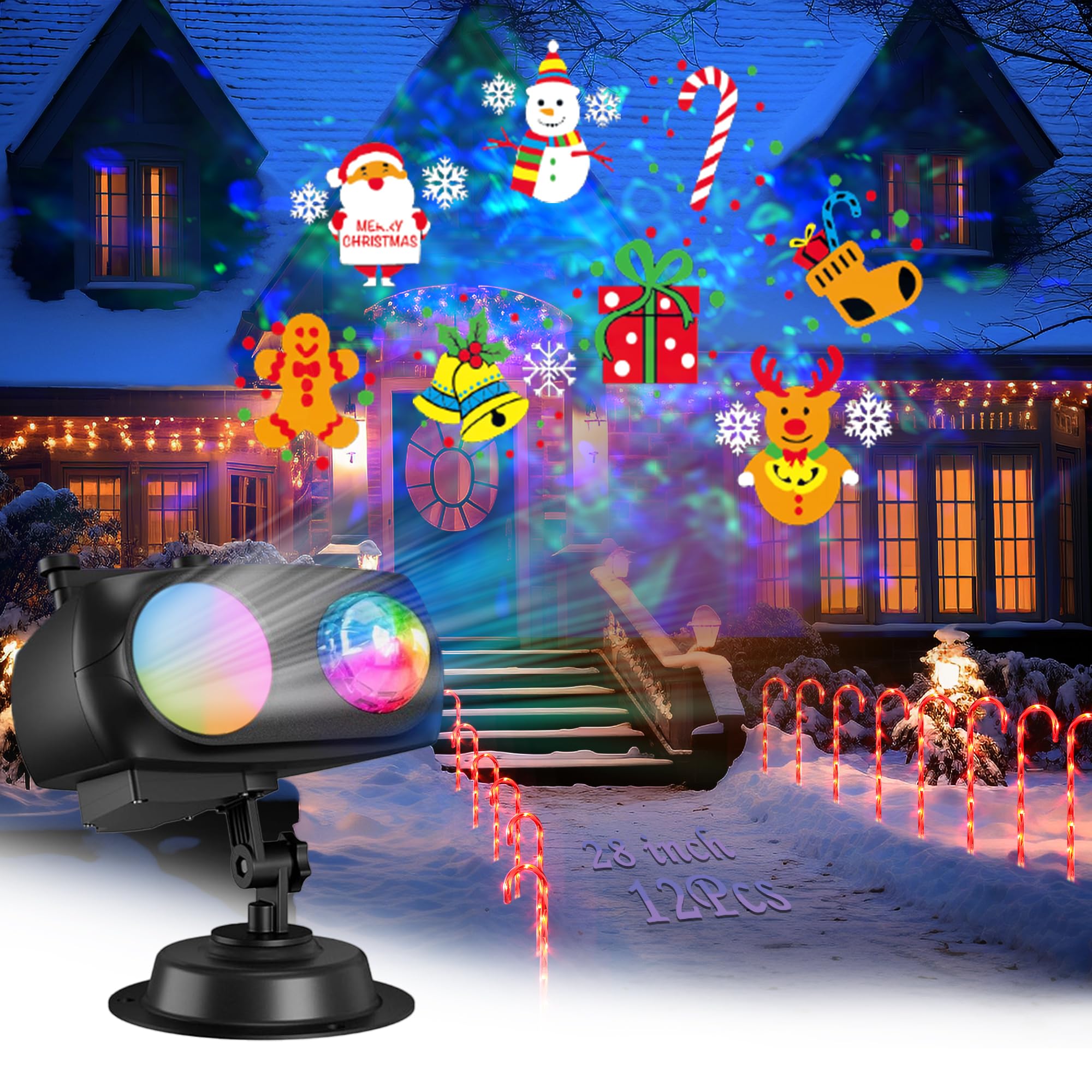 GE Color Changing Christmas Pathway Lights With Remote - 8 Piece LED Outdoor Holiday Decoration Set